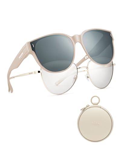 BENEUNDER Polarized Fit Over Sunglasses for Womens & Men, Lightweight Folding Sunglasses for Nearsightedness