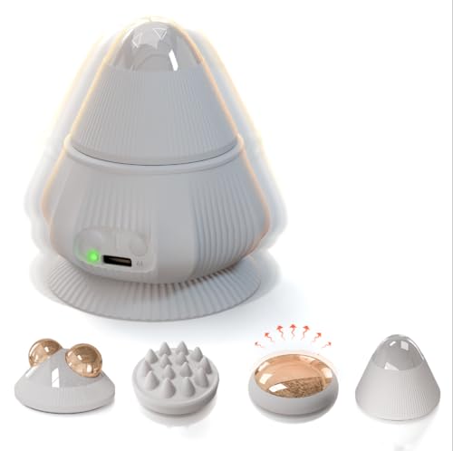 PORTHOLIC Portable Massage Ball with Mount, Conical Design