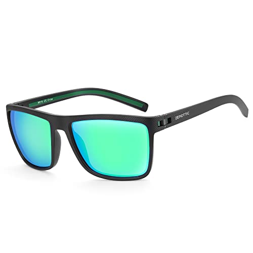 ZENOTTIC Polarized Sunglasses for Men Lightweight TR90 Frame UV400 Protection Square Sun Glasses