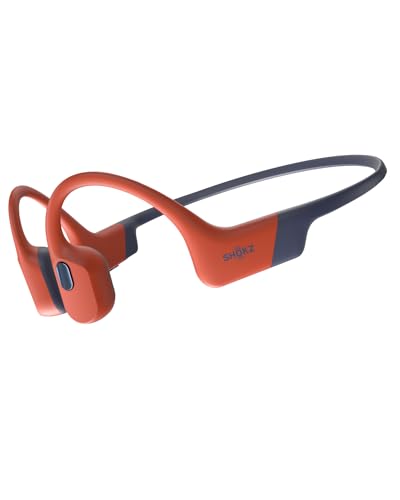 SHOKZ OpenSwim Pro - Open-Ear Bluetooth & MP3 Bone Conduction Sport Headphones, Swimming Headphones, IP68 Waterproof, Red