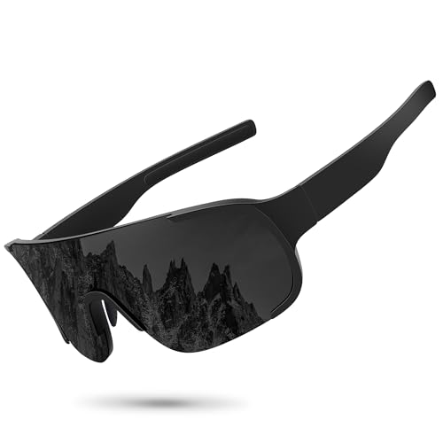 Ofwin Polarized Cycling Sports Sunglasses for Men Women UV Protection Fishing Bike Running Wrap Around Sun Glasses