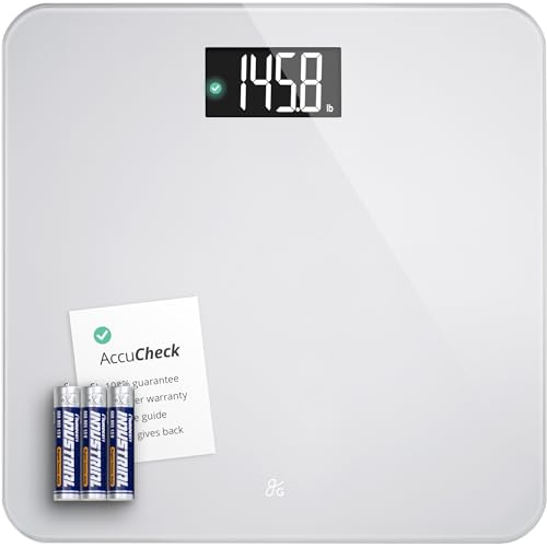 Greater Goods AccuCheck Digital Scale for Body Weight - Accurate Digital Bathroom Scale with High-Precision Sensors, Large...