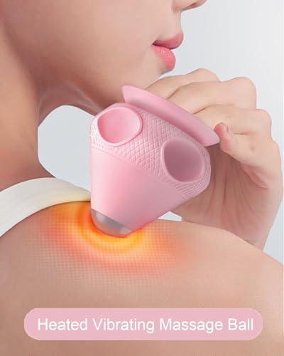 Asinhe Vibrating Massage Ball with Heat & Suction Cup, Self-Massage Tool for Deep Tissue Muscle Relief, Hands-Free Physio ...