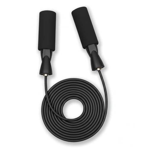 Jump Rope for Fitness – Adjustable PVC Exercise Rope with Tangle-Free Design & Comfortable Foam Handles, Ideal for Cardio,...