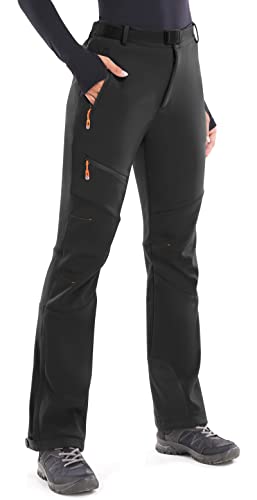 Heathyoga Snow Ski Pants Women Waterproof Softshell Insulated Fleece Lined Snowboard Pants Hiking Pants for Winter Outdoor