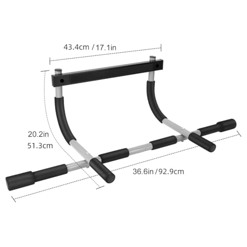 Upgrade Pull Up Bar for Doorway - Max Capacity 330 lbs, Portable Upper Body Workout Bar for Strength Training