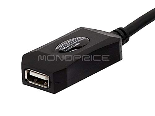 Monoprice USB 2.0 Male to Female Active Extension/Repeater Cable - Use with PlayStation, Xbox, Kinenct, Oculus VR, Card Re...