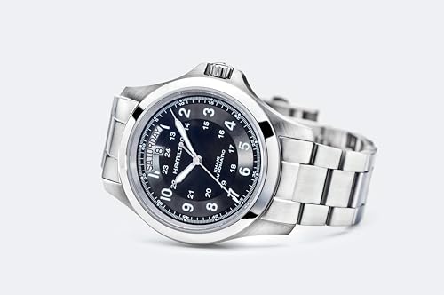 Hamilton Khaki Field King Automatic Men's Watch, 40mm Stainless Steel Case, Swiss Made, Black Dial Analog Wrist Watch for ...