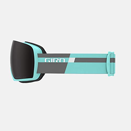 Giro Lusi Ski Goggles - Snowboard Goggles for Women - Cool Breeze Charcoal Podium Strap with Vivid Smoke/Vivid Infrared Le...