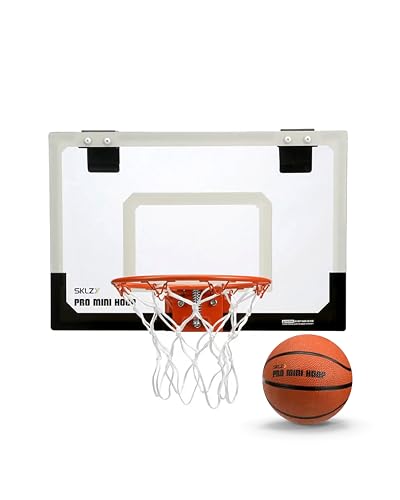 SKLZ Pro Mini Indoor Basketball Hoop - Over The Door – Portable - Great For Home, Dorms, Offices, and Gifts