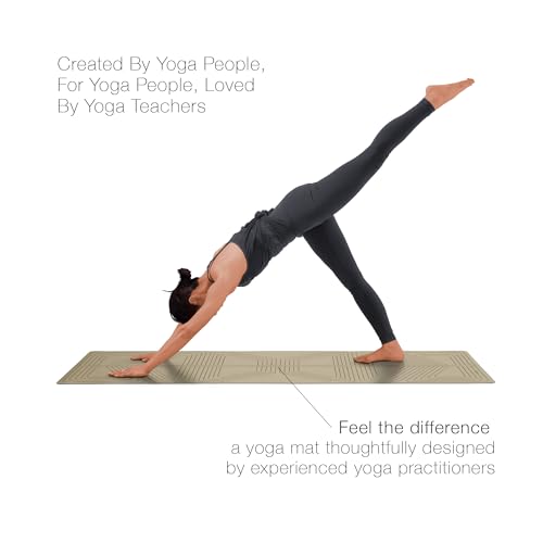 agoy PRO+ WARRIOR - Premium Non-Slip Yoga Mat – Eco-Conscious Design - PU Mat With Wet/Dry Grip+ - Focus Alignment - Laze...