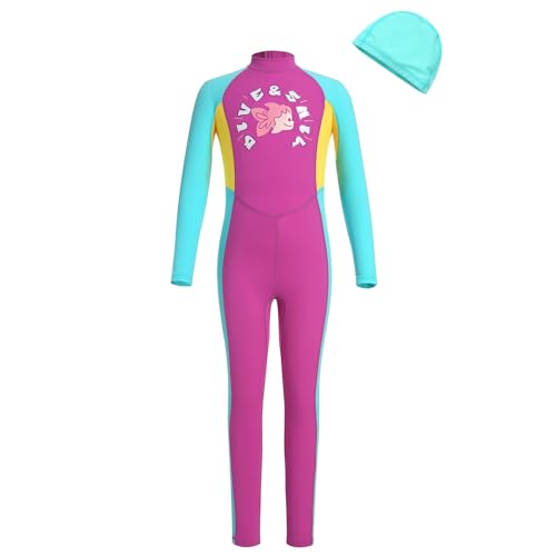 IBTOM CASTLE Kids Wetsuit for Boys Girls Toddler One Piece Rash Guard Full Body Swimsuit Long Sleeve Swimwear Diving
