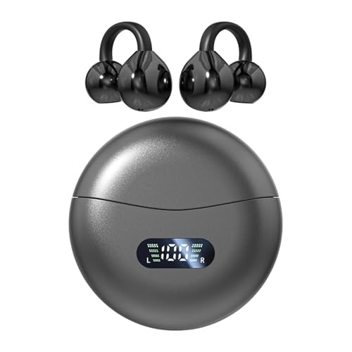 Piluyaa Clip-on Earbuds,Open Ear Earbuds Wireless Bluetooth 5.4, Lightweight Open Ear Headphones with C-Shaped Bridge,Slim...