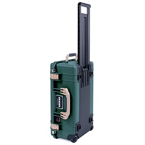 Trekking Green & Tan Pelican 1535 Air case. Comes empty with wheels.