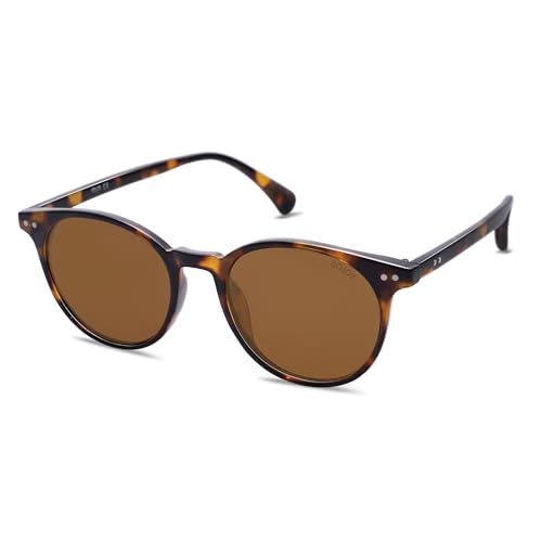 SOJOS Small Round Classic Polarized Sunglasses for Women Men Vintage Style UV400 Lens MAY SJ2113