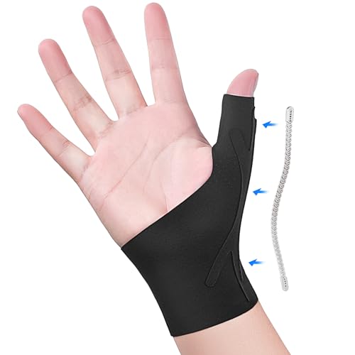 Thumb Wrist Brace Copper Compression Stabilizer Thumb Support Spica Splint for Carpal Tunnel, Arthritis, Tendonitis and TF...