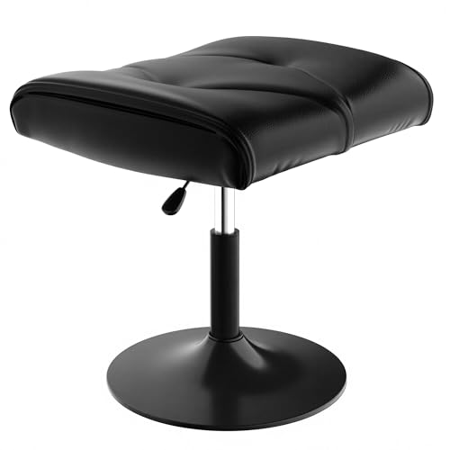 VECELO Foot Rest Under Desk Ottoman, PU Height Adjustable Footrest with Comfort Padding, Leg Rest for Desk for Relieving L...