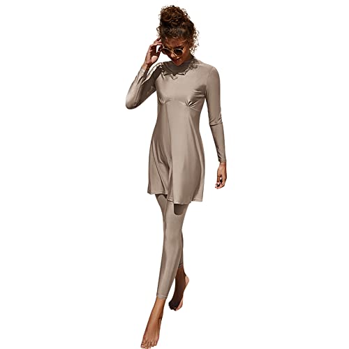 IBTOM CASTLE Muslim Swimsuits for Women Modest Swimwear Long Sleeve Burkini Pants Full Cover Islamic Bathing Suit
