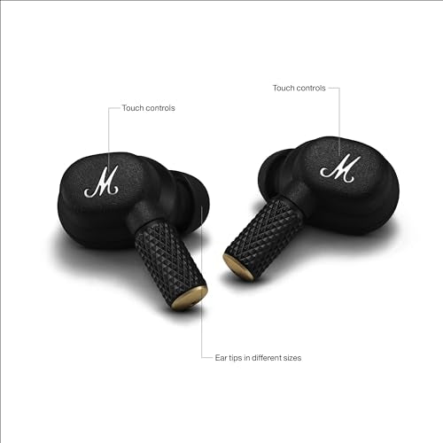 Marshall Motif II True Wireless Active Noise-Canceling Earbuds Headphones, Black