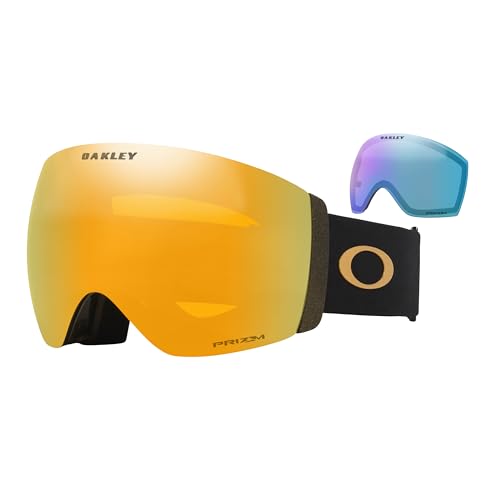 Oakley Flight Deck Pro M/L Ski Goggles For Men For Women OO7138, OO7139 + SPARE Lens Bag + BUNDLE with Care Kit