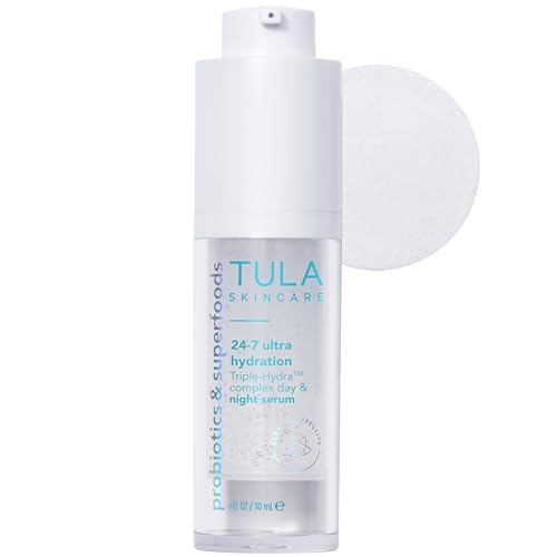 TULA Skin Care 24/7 Ultra Hydration - Triple Hydra Complex Day & Night Serum, Plumps Skin & Delivers Moisture While Reduci...