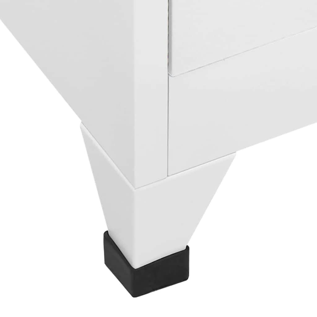 18-Compartment Metal Locker Cabinet with Lockable Doors, 35.4x15.7x70.9 Inches, for Gym and Changing Room Storage, Name Card Holders and Ventilation Holes