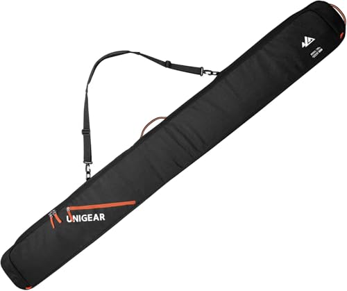 Unigear Ski Bag for Air Travel, 360° Fully Padded Protection, Water-Resistant and Durable up to 192cm for Snow Air Travel ...