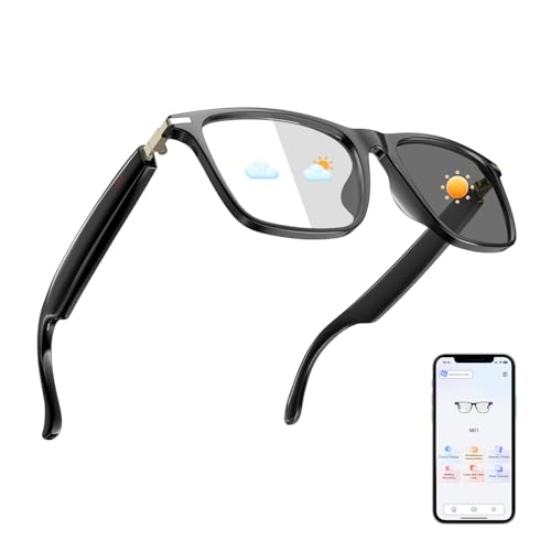 AI Translation Glasses, Support 169 Languages Real-Time Translation Powered By APP, Open-Ear Sound Mic & Speakers, Color-C...