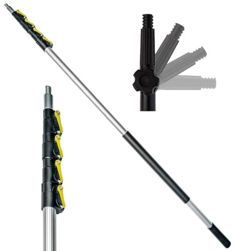 DOCAZOO DOCA Telescoping Pole 7-30 Ft - Extension Pole for Cleaning, Feather Duster, Window Washing Kit, Paint Roller, Win...