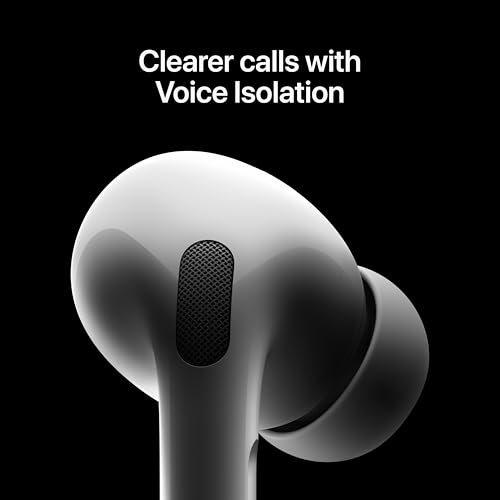 Apple AirPods Pro 2 Wireless Earbuds, Active Noise Cancellation, Hearing Aid Feature, Bluetooth Headphones, Transparency, ...