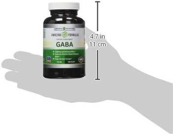 Amazing Formulas GABA Supplement | 750 Mg per Serving | 100 Veggie Capsules | Non-GMO | Gluten-Free | Made in USA | Ideal for Vegetarians