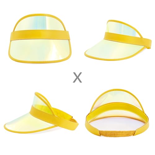Surkat Plastics Clear Sun Visors UV Protection Hat Cap Headwear Sunhat for Golf Tennis Beach Cycle