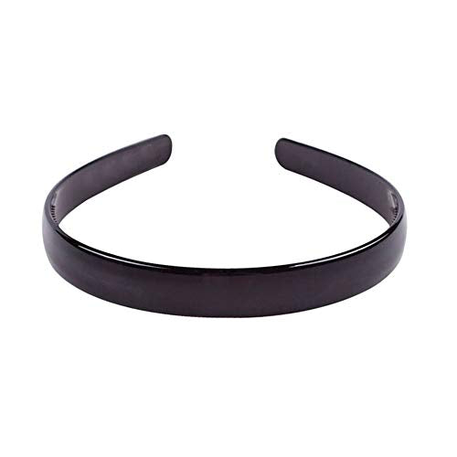 Set of 2 Simple Fashion Plastic Headband Fine Tooth Hairband Headwear Hair Hoop Hair Acessories for Women's Lady Girls (Bl...