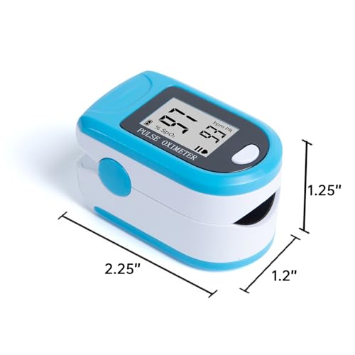 LCJ Fingertip Pulse Oximeter Blood Oxygen Saturation Monitor Pulse Ox Heart Rate and Fast Spo2 Reading Oxygen Meter with L...