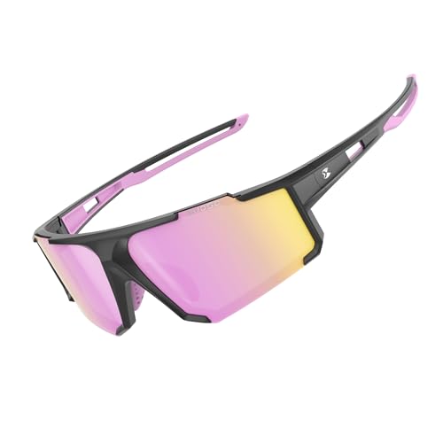 suoso Polarized Sports Sunglasses Men: UV400 Running Sunglasses for Women, Lightweight Fishing Baseball Cycling Glasses TR90