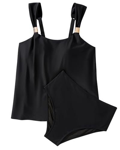 SUUKSESS Women Ruffle High Waisted Tankini Swimsuit Tummy Control Bathing Suit