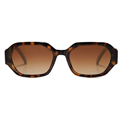 SOJOS Polarized Sunglasses For Women Retro Rectangle Womens Sun Glasses Trendy Narrow Square 90s Shades SJ2232