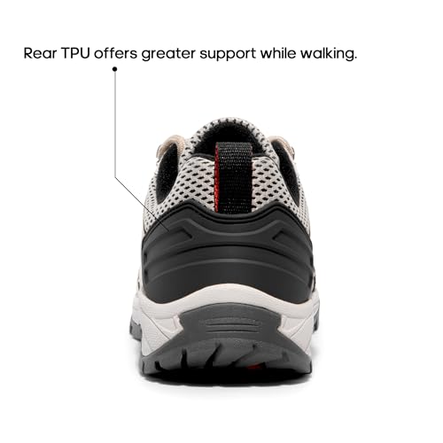 NORTIV 8 Women's Hiking Shoes Lightweight Breathable Mesh Walking Sneakers Outdoor Work Shoes Wander