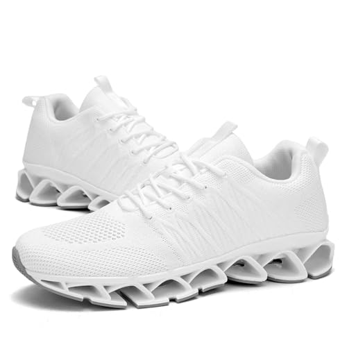 Mens Running Walking Shoes Lace-up Blade Tennis Casual Fashion Sneakers Comfort Non Slip Work Sport Athletic Trainers