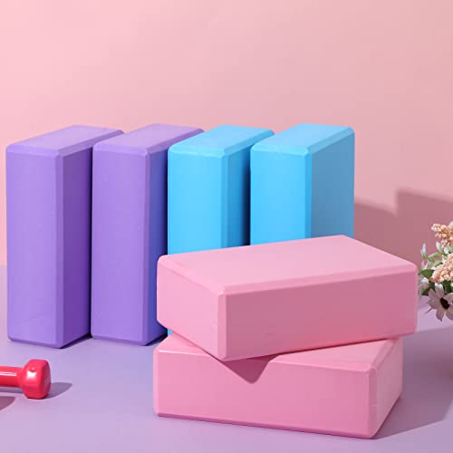 Meooeck 30 Pcs Yoga Blocks Bulk Eva Foam Block Pack, 9 x 6 x 3 Inch Exercise Brick Foam High Density Soft Non Slip Yoga Ac...