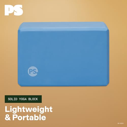 POPSUGAR Yoga Block (Solid, Periwinkle, 4” x 6” x 9”), Lightweight Foam Block for Deep Stretches, Supportive Workout Sessi...
