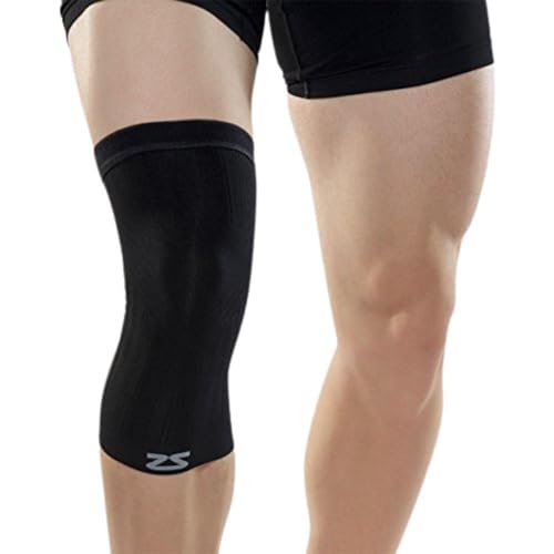 Zensah Compression Knee Sleeve - Knee Brace to Relieve Knee Pain and Treat Runners Knee for Men and Women