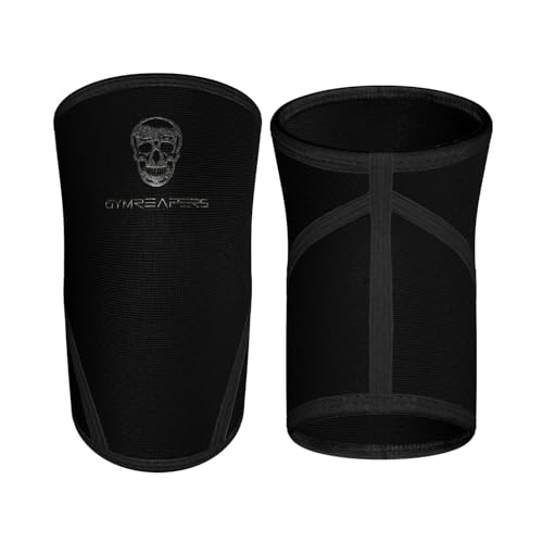 Gymreapers Knee Sleeves (1 Pair) With Gym Bag - IPF Approved - Knee Compression Sleeve Support for Squats, Weightlifting, ...