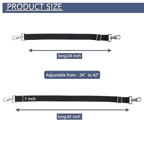 Horse Blanket Sheet Leg Straps, Replacement Stretchy Belly Strap with Double Swivel Snaps, Adjustable Length from 24 to 42...