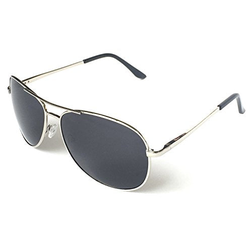 J+S Premium Military Style Classic Aviator Sunglasses, Polarized, 100% UV protection for Men Women