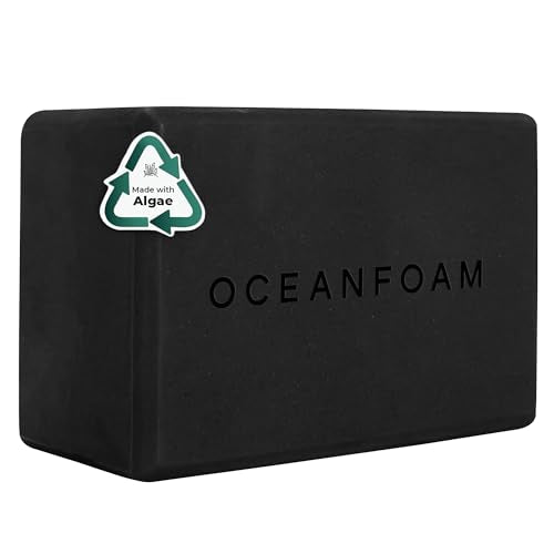 Oceanfoam Workout Block - High-Density Foam Exercise Block, Lightweight, Non-Slip for Stability & Support in Pilates, Yog...