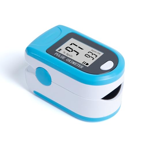 LCJ Fingertip Pulse Oximeter Blood Oxygen Saturation Monitor Pulse Ox Heart Rate and Fast Spo2 Reading Oxygen Meter with L...