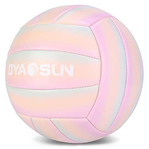 BYAOSUN Soft Official Volleyball for Indoor Outdoor Beach, Size 5 Training Volleyball for Beginner Teenager Adult