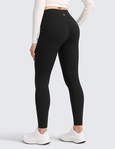 CRZ YOGA Matte Thermal Fleece Lined Leggings 28'' - Casual Lounge Workout Womens Yoga Full Length Pants Winter Warm