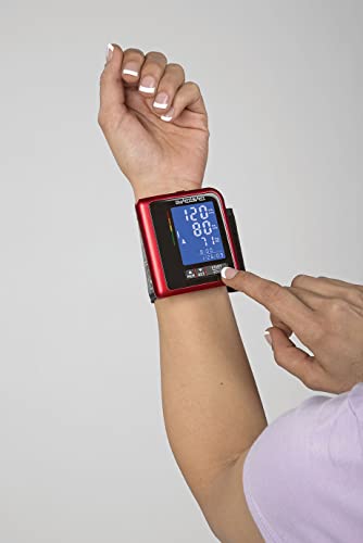 SmartHeart Blood Pressure Monitor | D-Ring Wrist Cuff | Advanced Inflation Technology | Rechargeable | 2-Person Memory